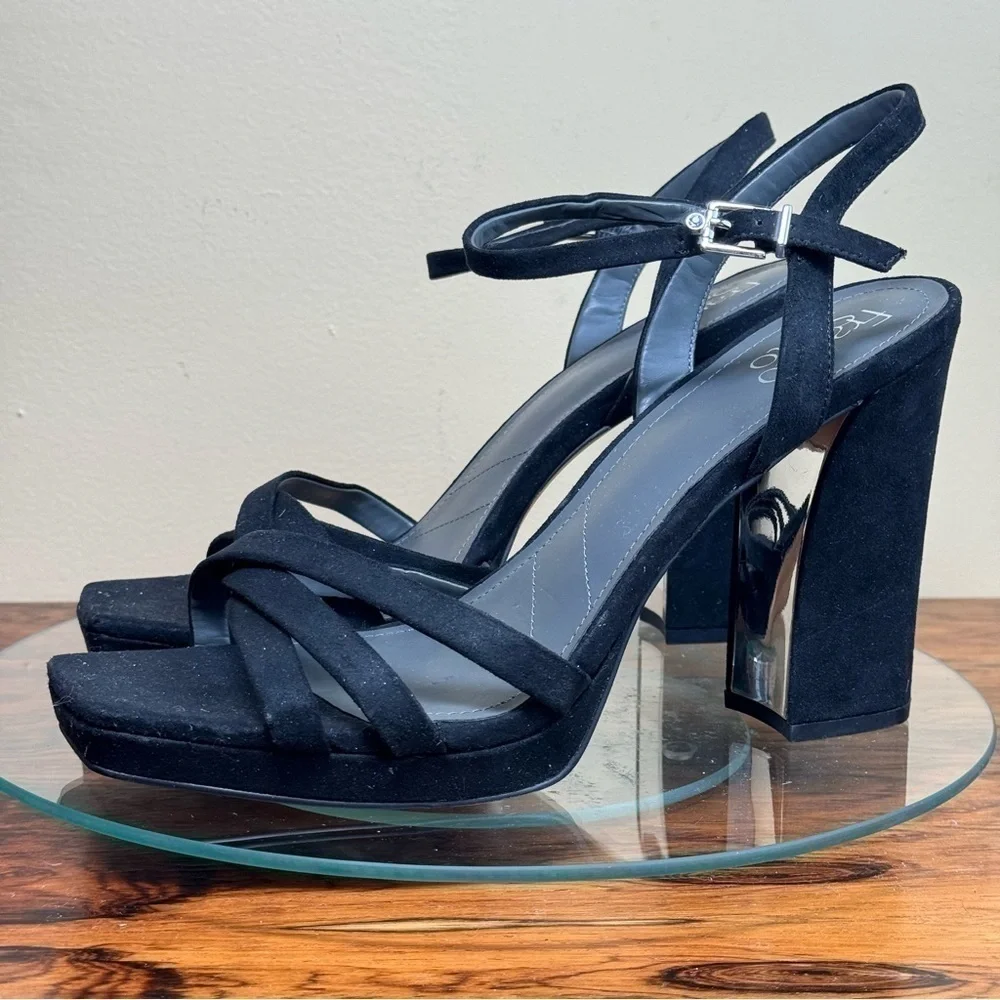 Franco Sarto Damalis Platform Sandal - Black Galaxy - size 10